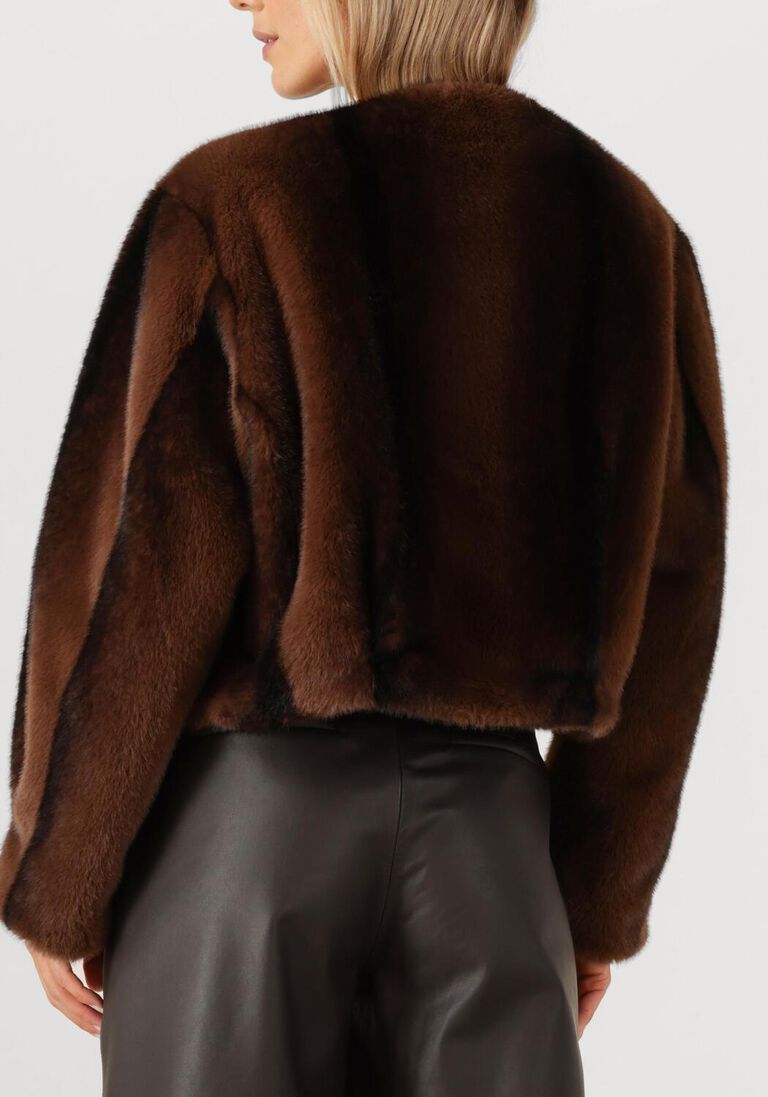 bruine studio ar faux fur jas celeste