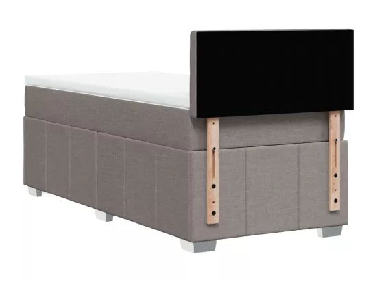 Sommier à lattes de lit avec matelas Taupe 90x190 cm Tissu