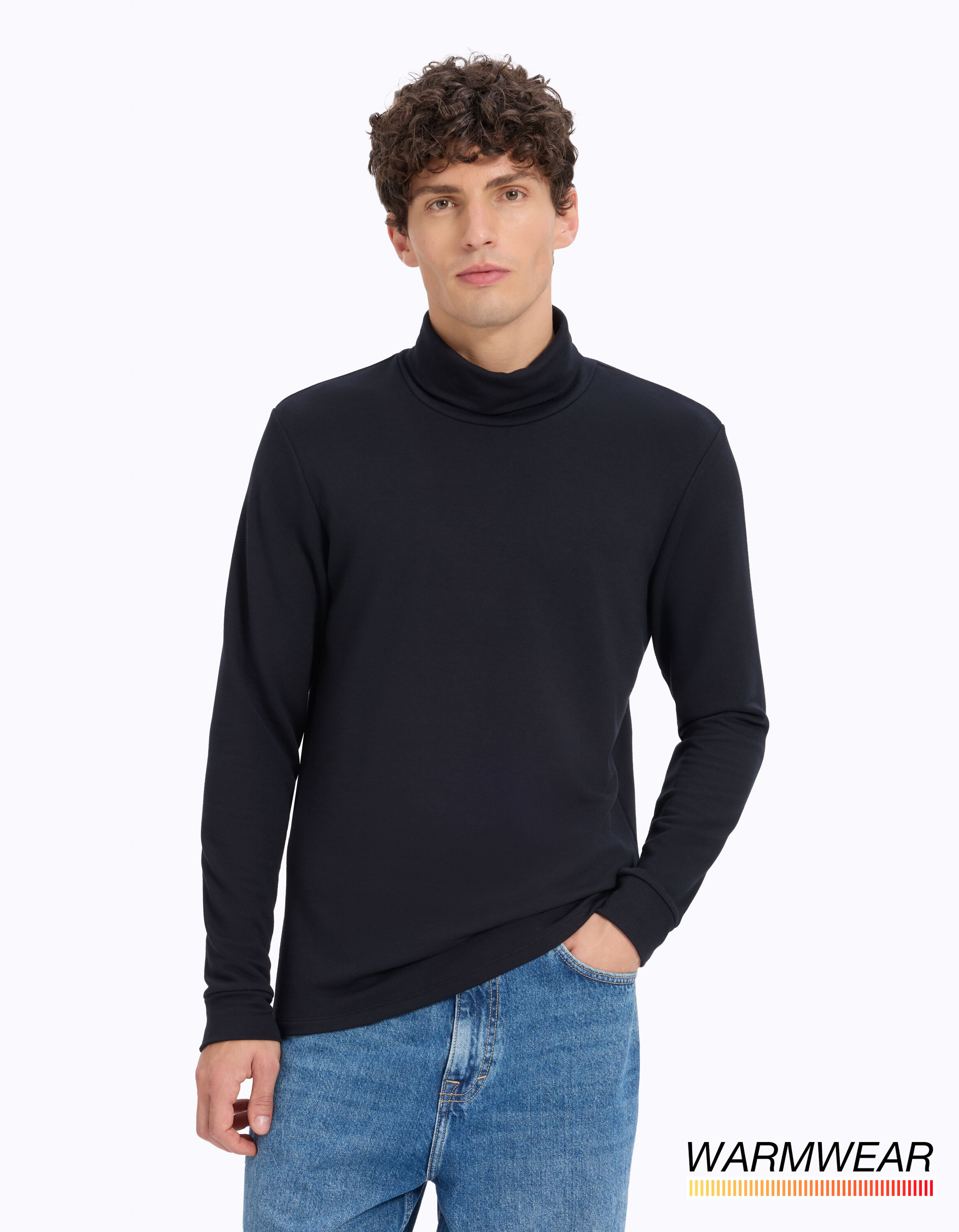 T-shirt col roulé warmwear Niveau 2 - noir