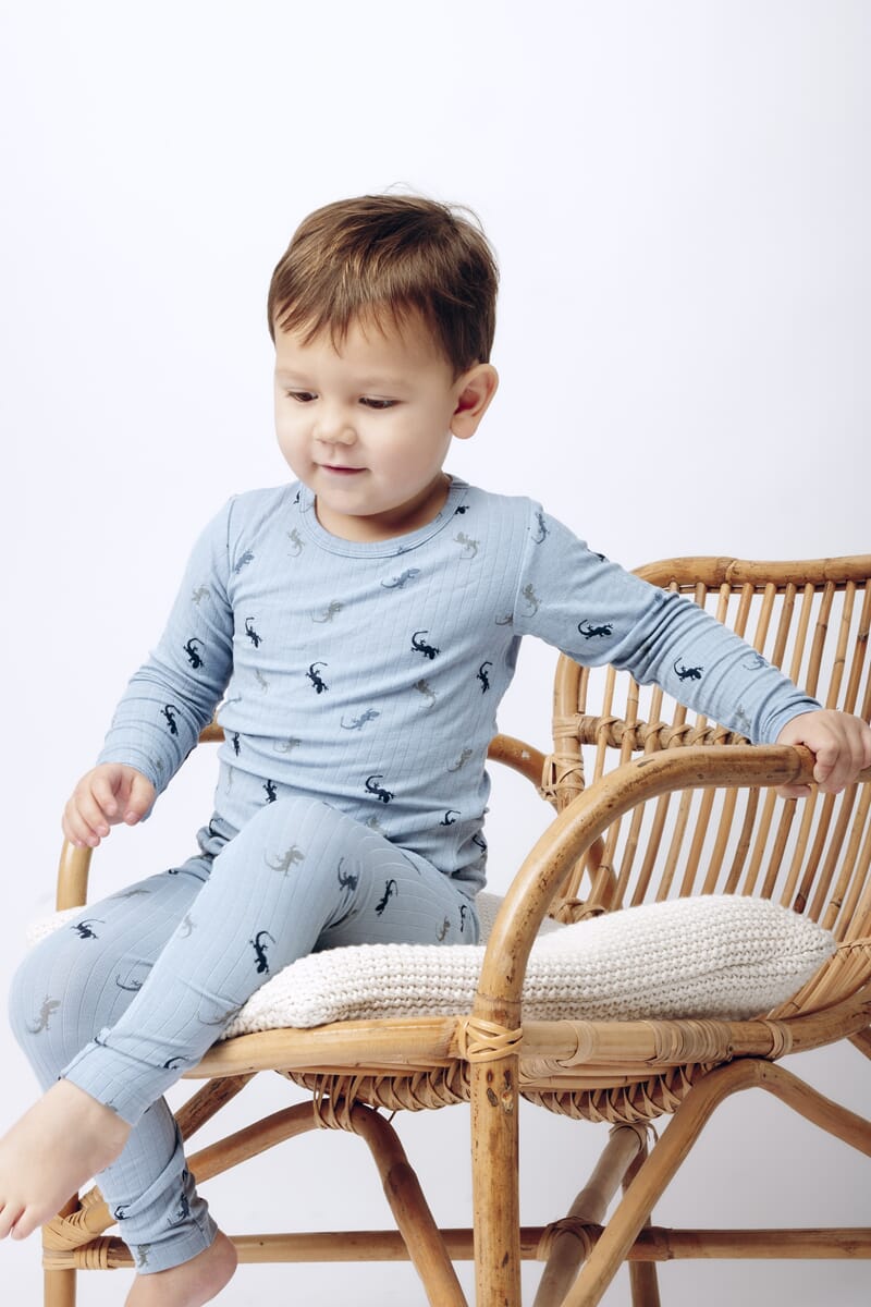 Ludo Leggings Lizards light blue - Hust & Claire - Rumpetroll