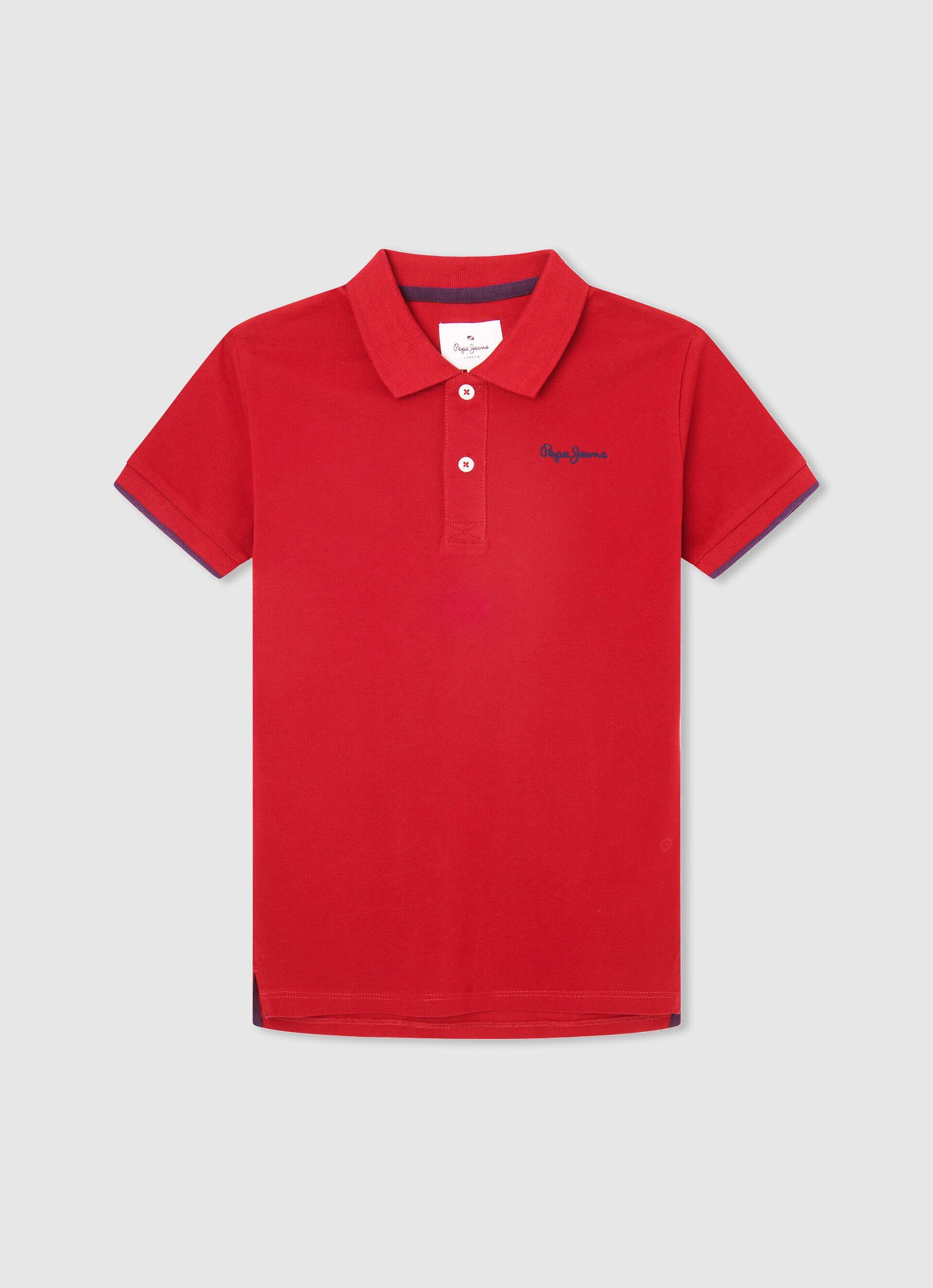 Camisa polo de algodão piqué com logotipo bordado - malha