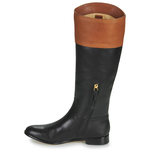 Lauren Ralph Lauren - JUSTINE-BOOTS-TALL BOOT Negro / Cognac