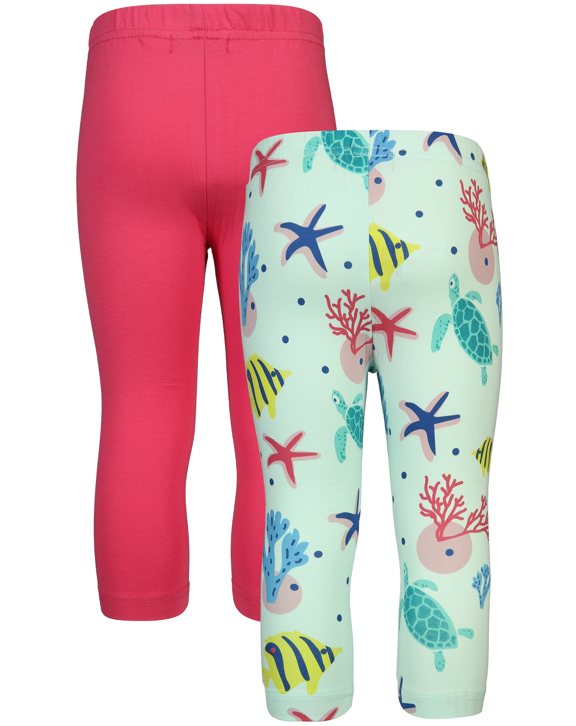 Capri-Leggings FLORIDA 2er-Pack hellblau/pink
