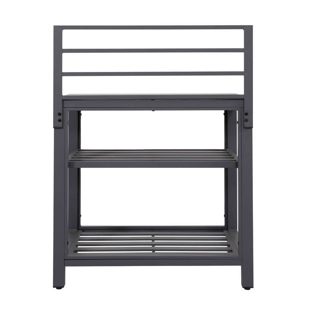 Meuble de rangement plan travail en aluminium pour cuisine extérieure