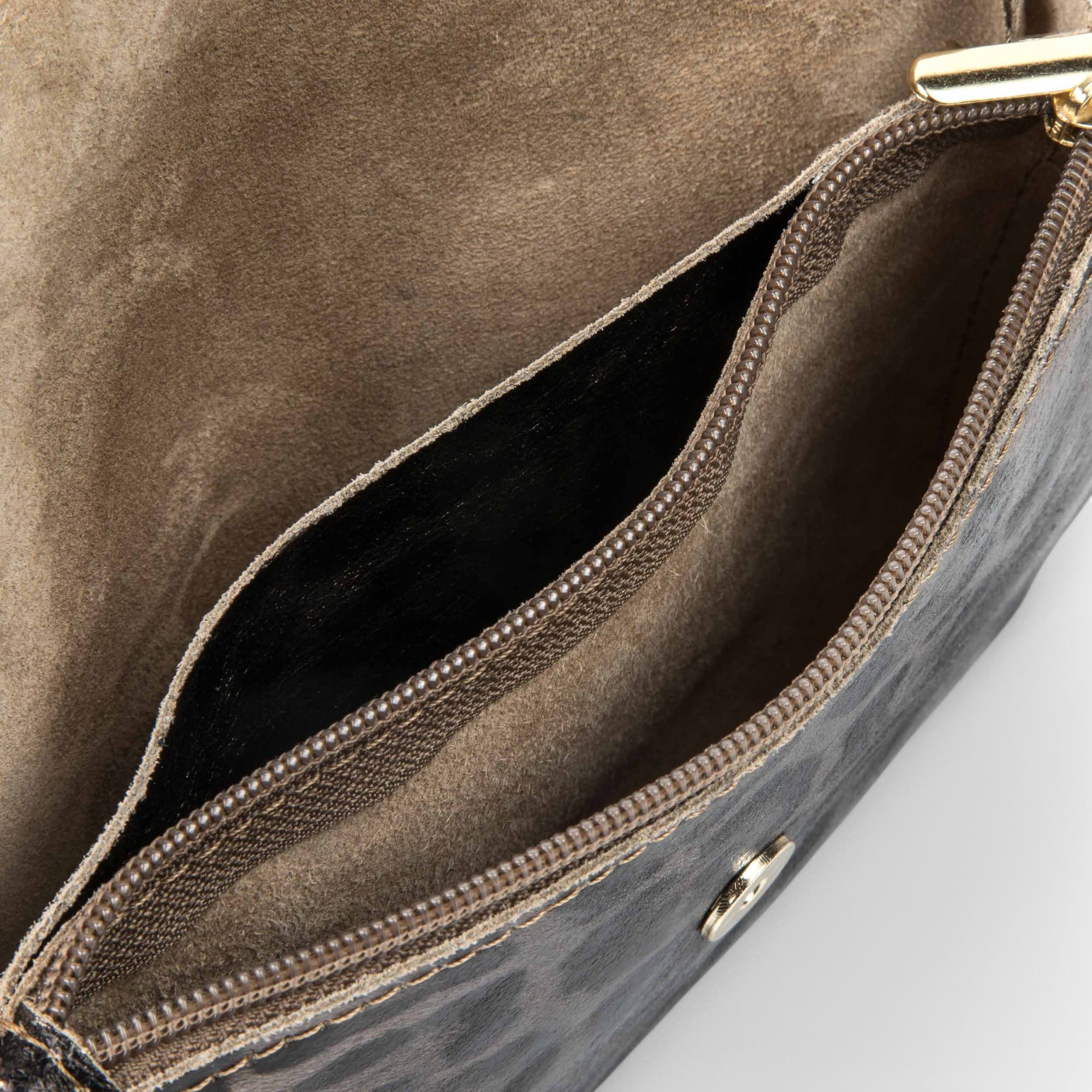 Sac bandoulière en cuir multicolore