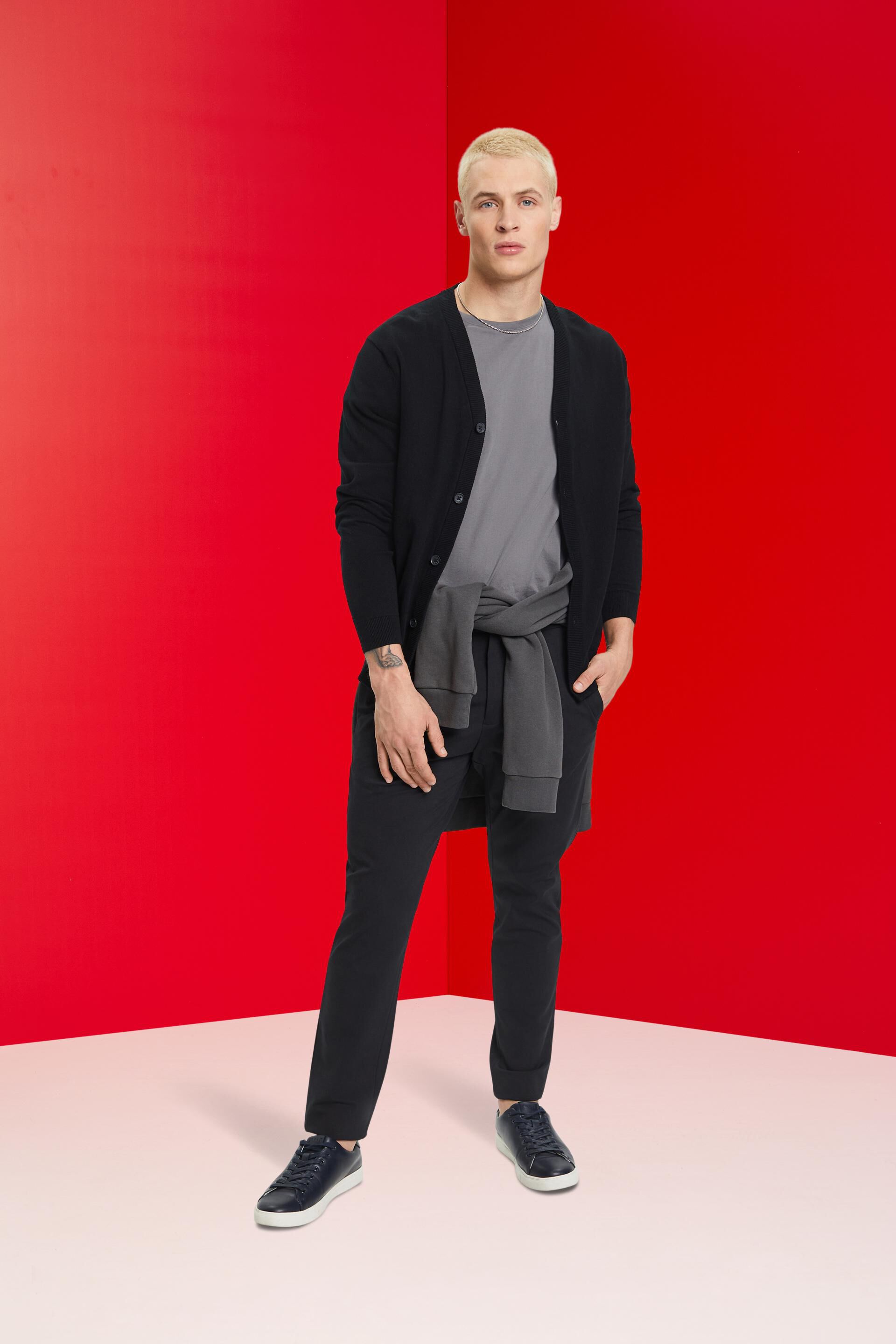 Pantalon de costume en jersey de maille piquée