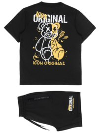 Urban bear Icon set - zwart