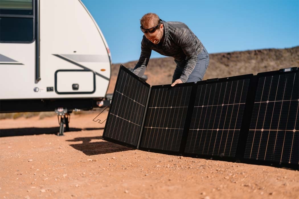 EcoFlow NextGen Solarpanel tragbar bifazial 220 W Vorderseite / 175 W Rückseite