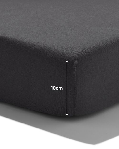 drap-housse surmatelas coton doux 160x200 gris foncé