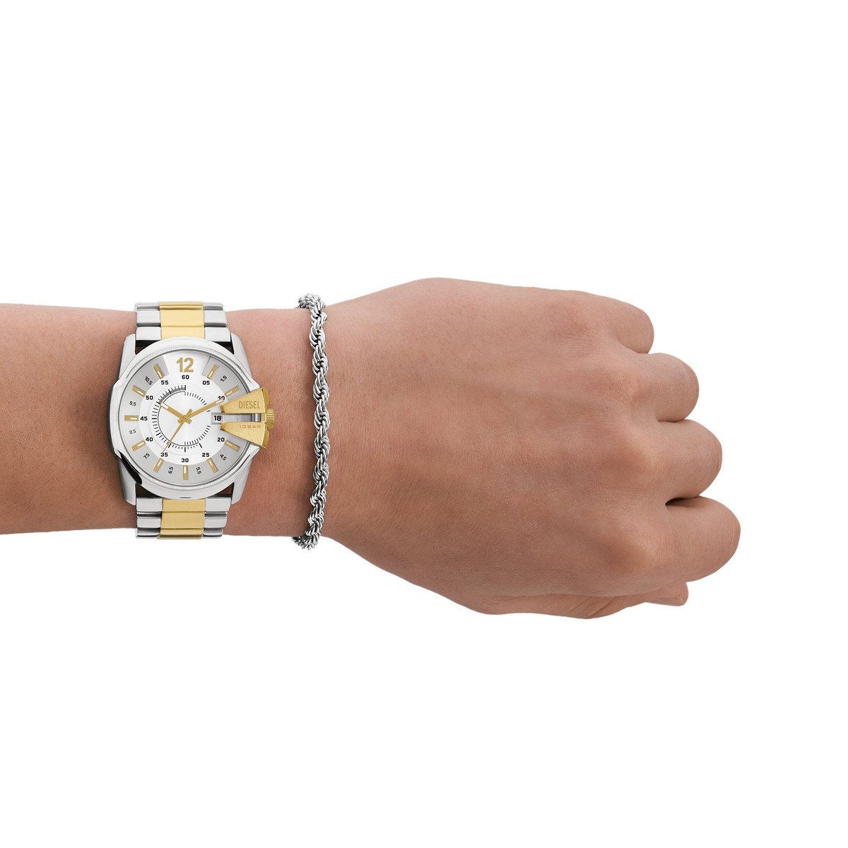 Montre DIESEL Master Chief homme bracelet acier bicolore
