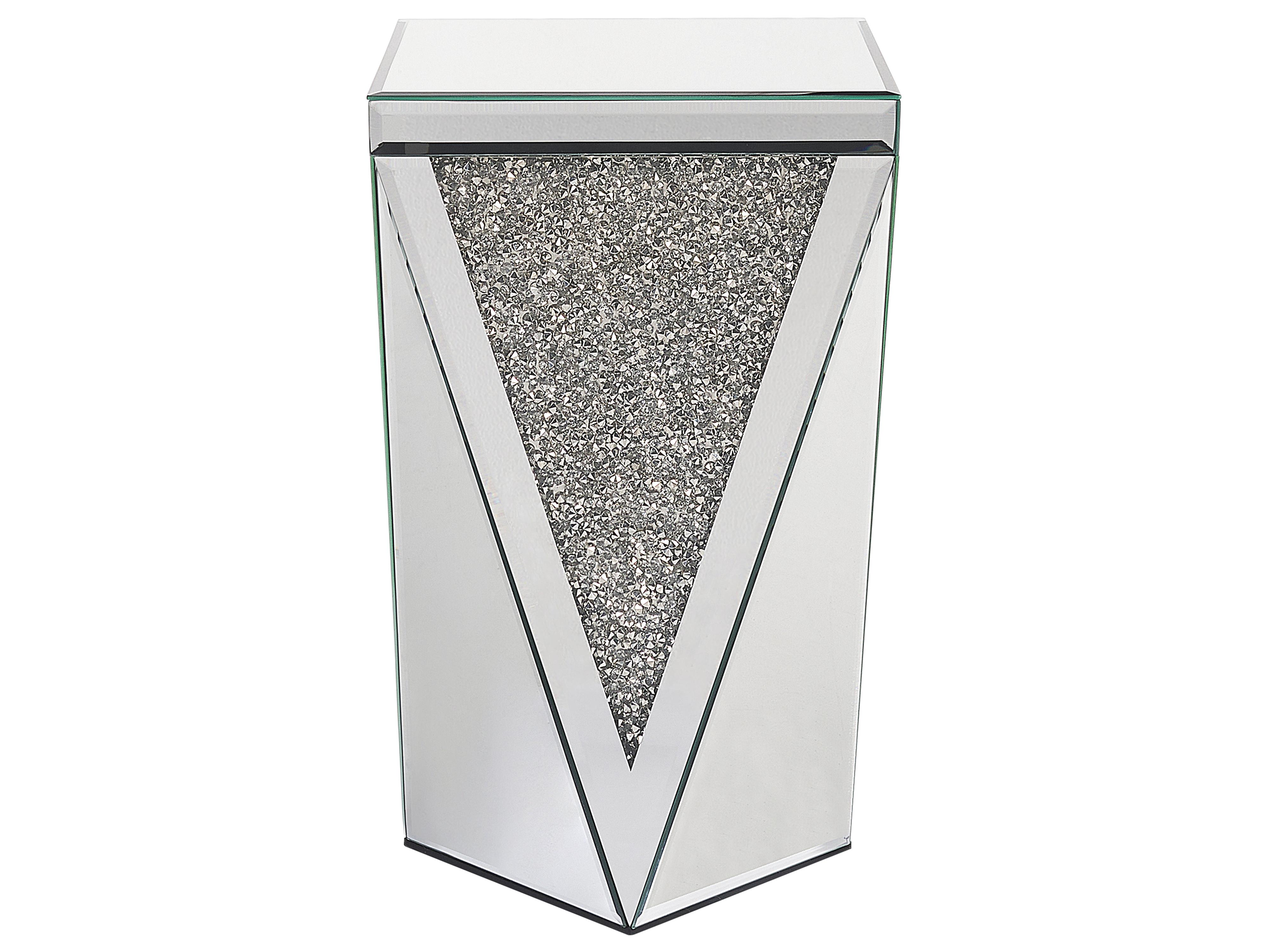 Bijzettafel LUXEY Glas Spiegelend zilver