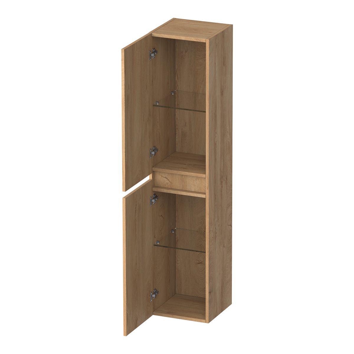 Brauer Joy Wavy hoge kast ribbelfront 160cm forest tan
