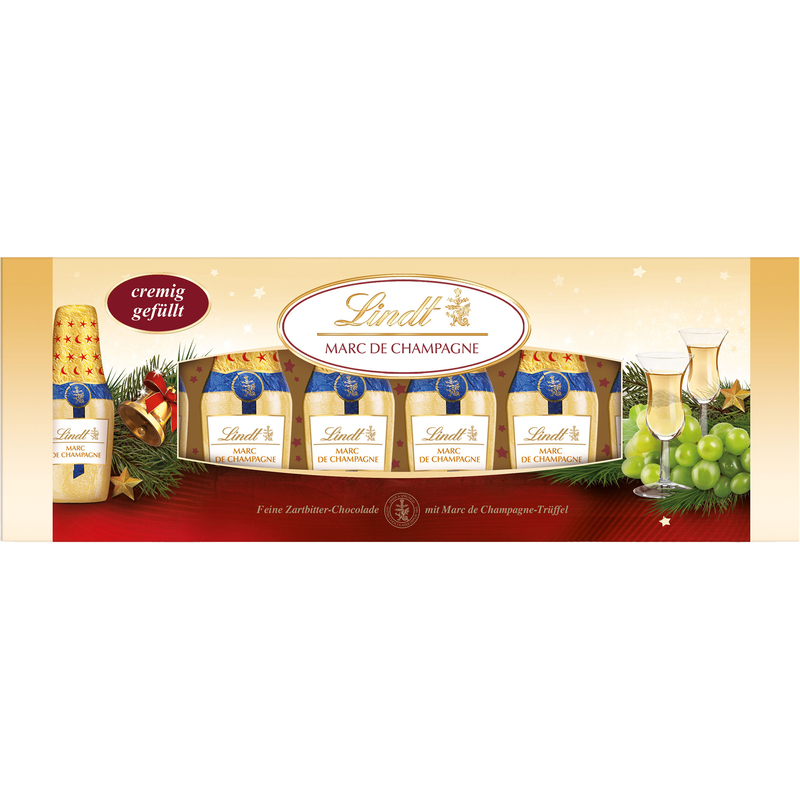 Lindt Schokoladen-Flaschen Marc de Champagne, 21.8 g, 6 Stück