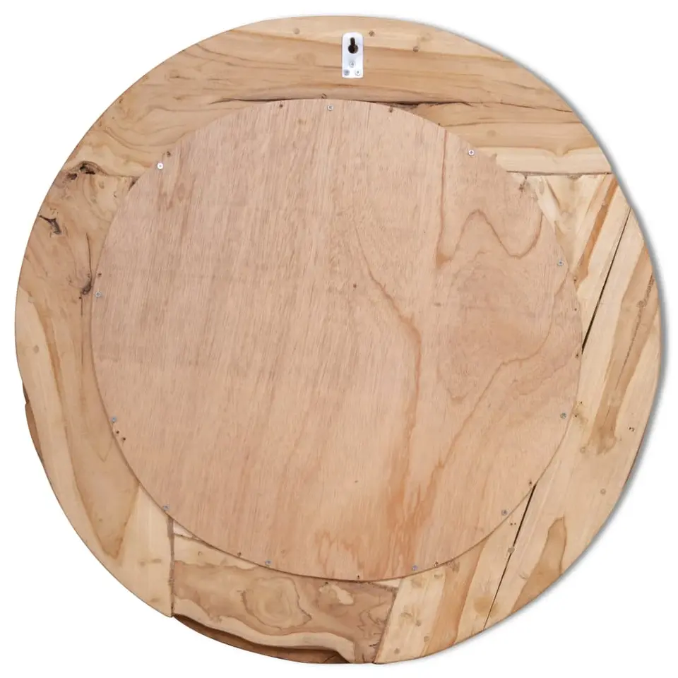 vidaXL - Spiegel - Bruin - Teakhout - 80 cm