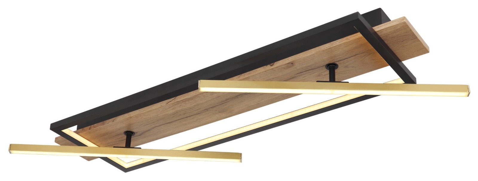 LED-Deckenleuchte - messing-schwarz - schwenkbar