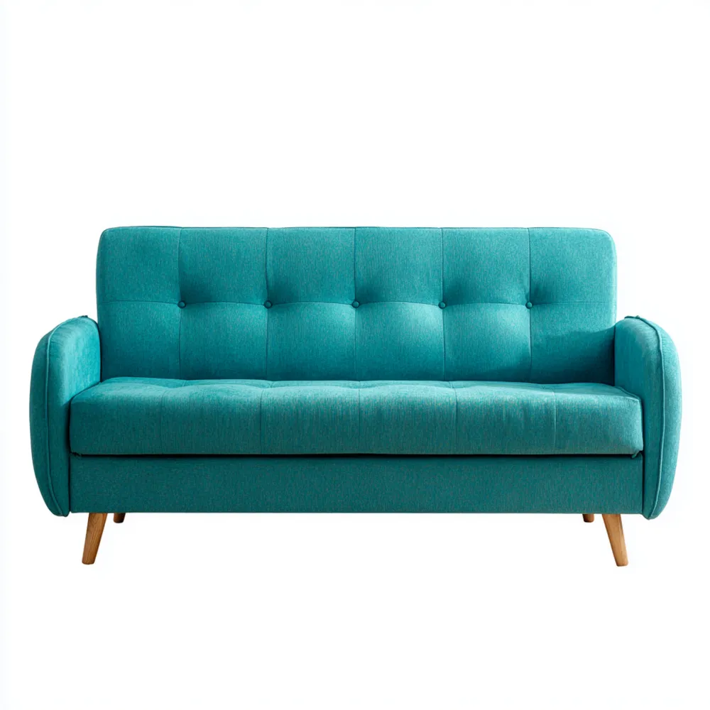 2-Sitzer-Sofa Stoff 180x85x75 cm - Türkis - Skandinavisches Design