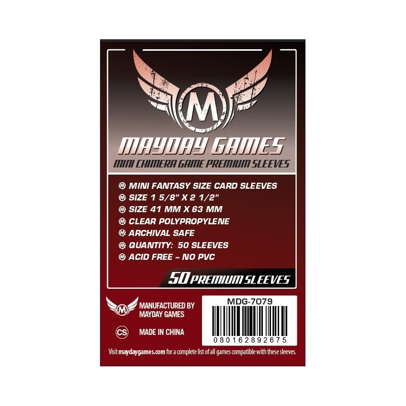Lot de 50 Protège-Cartes Premium Mini Chimera 43x65mm