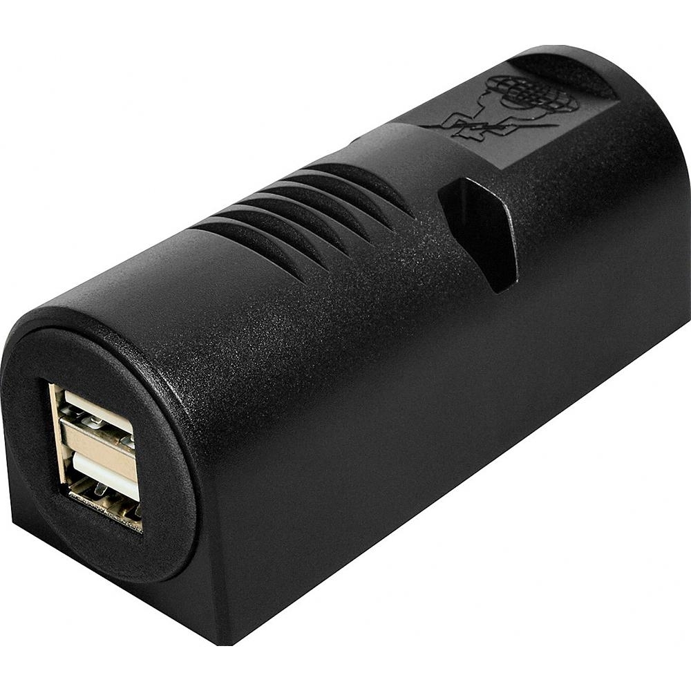 USB-Aufbaudose 12/5V 5A mit Doppel-USB 2x2,5A