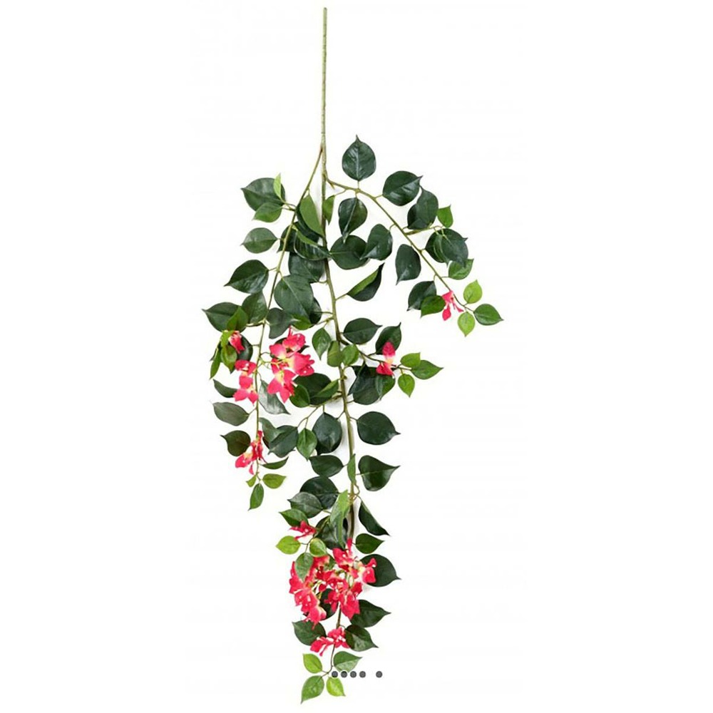 Branche de bougainvillier artificielle h 80 cm tige armée rose fushia - couleur: