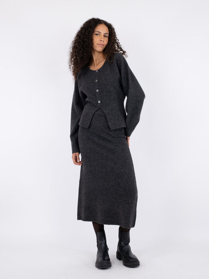Neo Noir Ashanti Knit Skirt Antracit