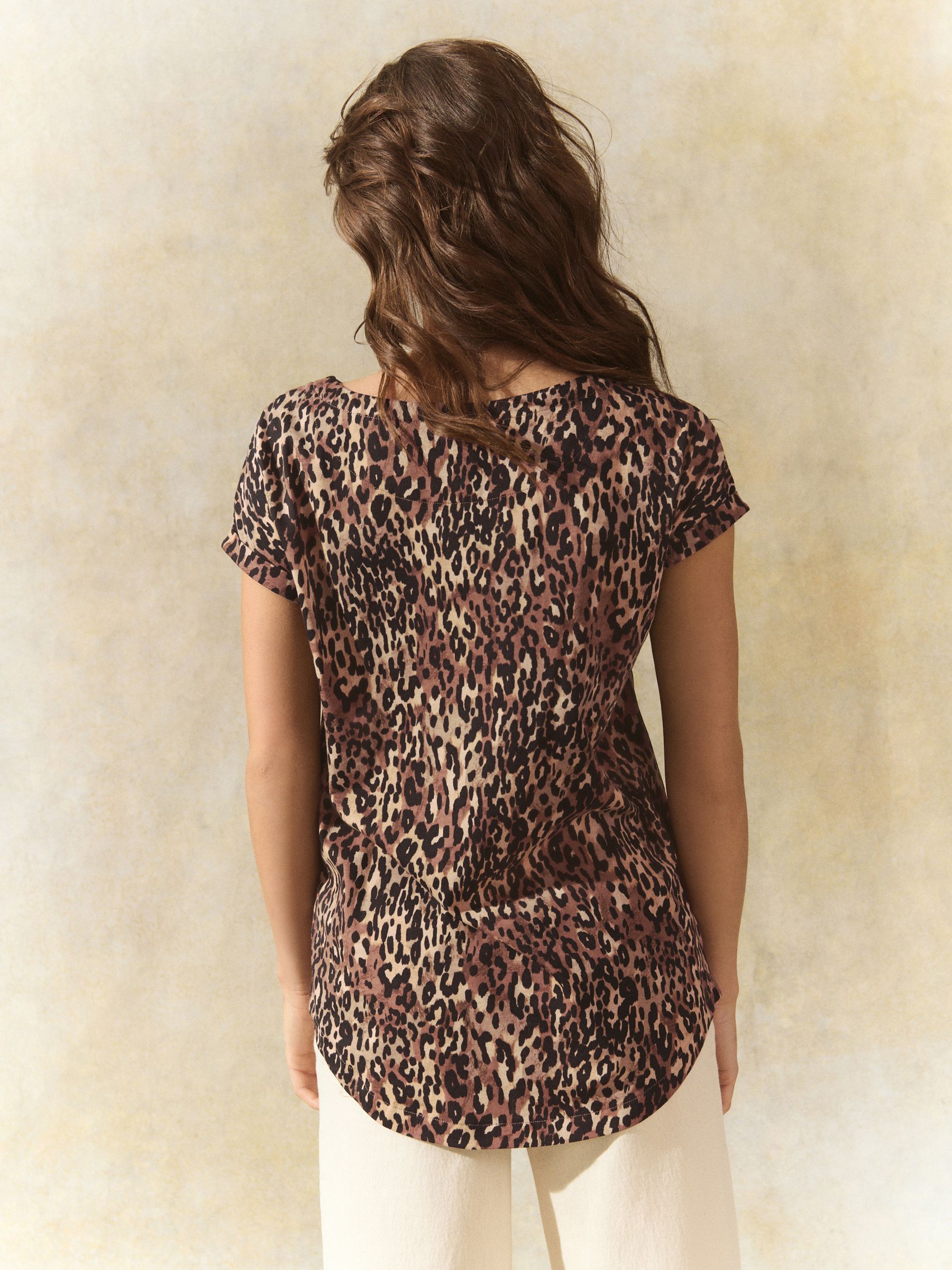 Animal - Luipaardprint - T-shirt met kapmouwtjes