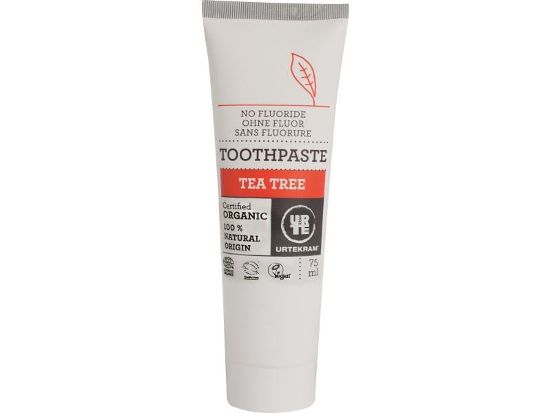 Urtekram Zahncreme Teebaum 75 ml Natürliche Zahnpasta ohne Fluor