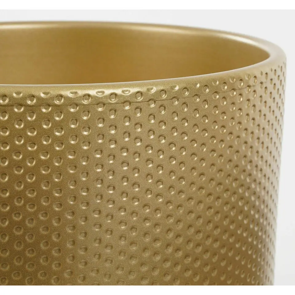 Mica Decorations Bloempot - goud - keramiek - D21,5 x H23 cm