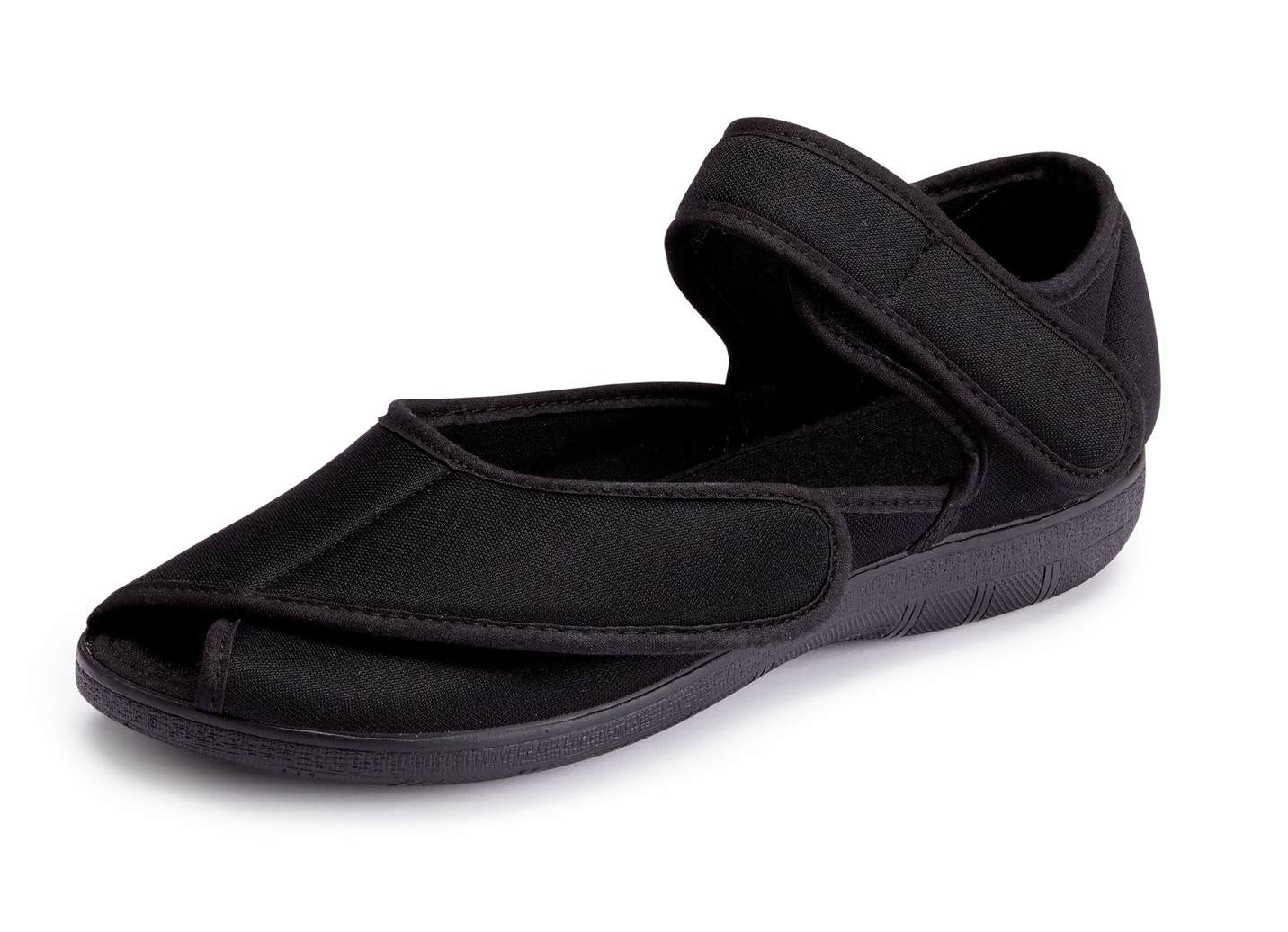 Klett-Sandale aus elastischem Textilmaterial
