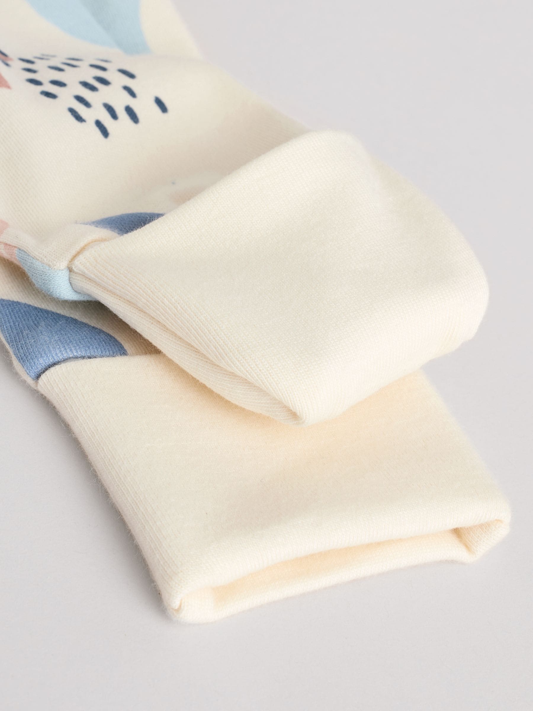 Blauw - Verpakking van 4 Baby slaappakjes zonder voetjes met tweewegrits (0mnd-3jr)