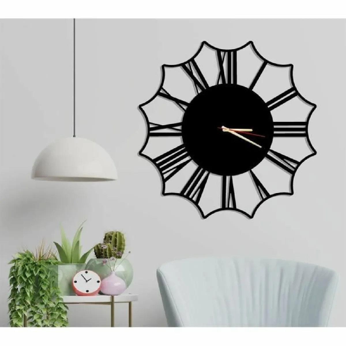 DEKORY Florya Horloge Murale Métal - 50 cm