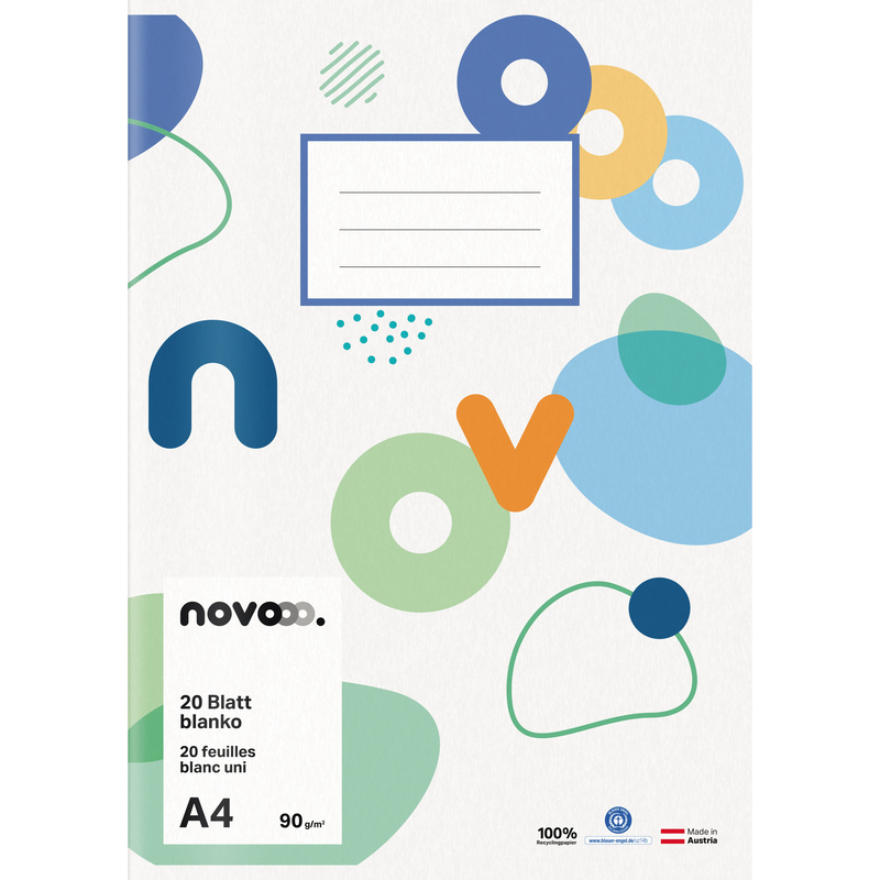 novooo Schulheft, A4, blanco