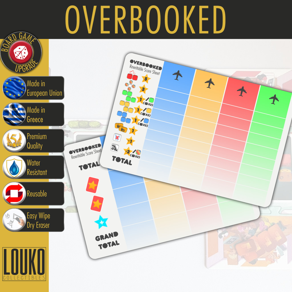 Overbooked - Feuille de score réinscriptible