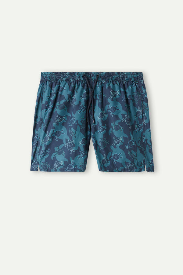 Maiô boxer com estampa de tartaruga