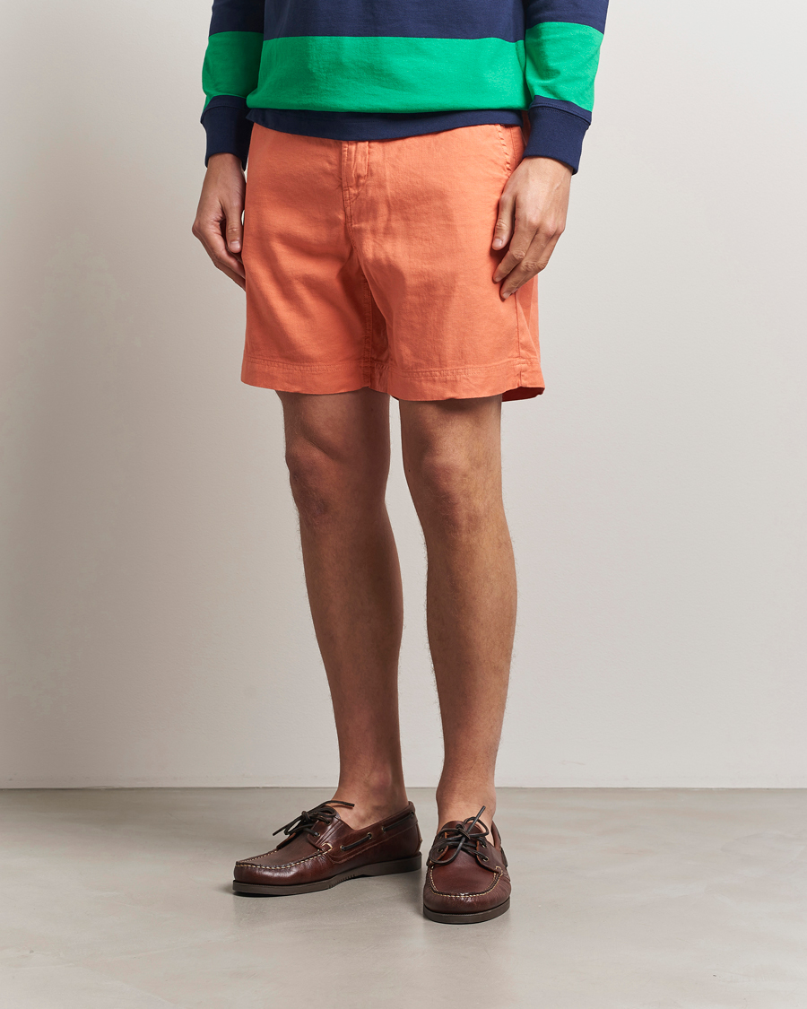 Morris Fenix Linen/Cotton Shorts Orange
