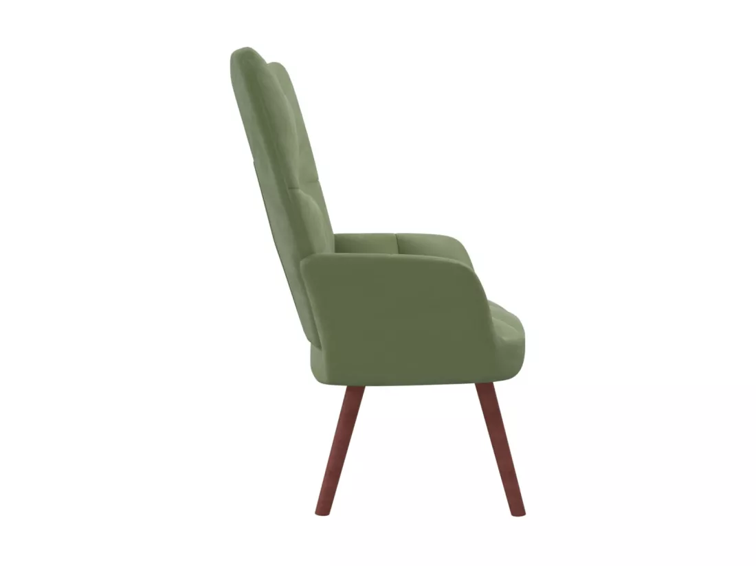 Chaise de relaxation Vert clair Velours