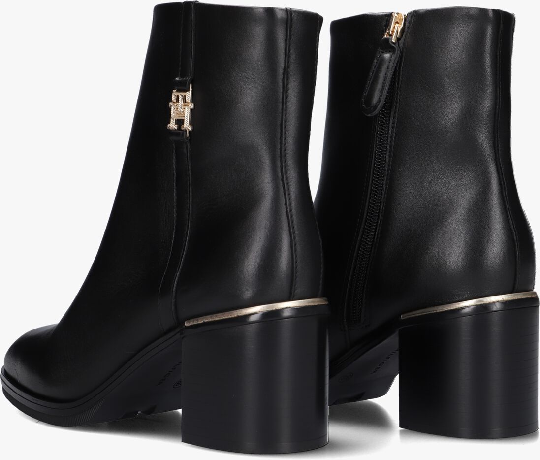 TOMMY HILFIGER zwarte tommy hilfiger enkellaarsjes feminini th hardware mid bootie