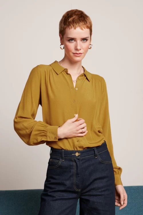 King Louie Carina Sista blouse in siroopgeel