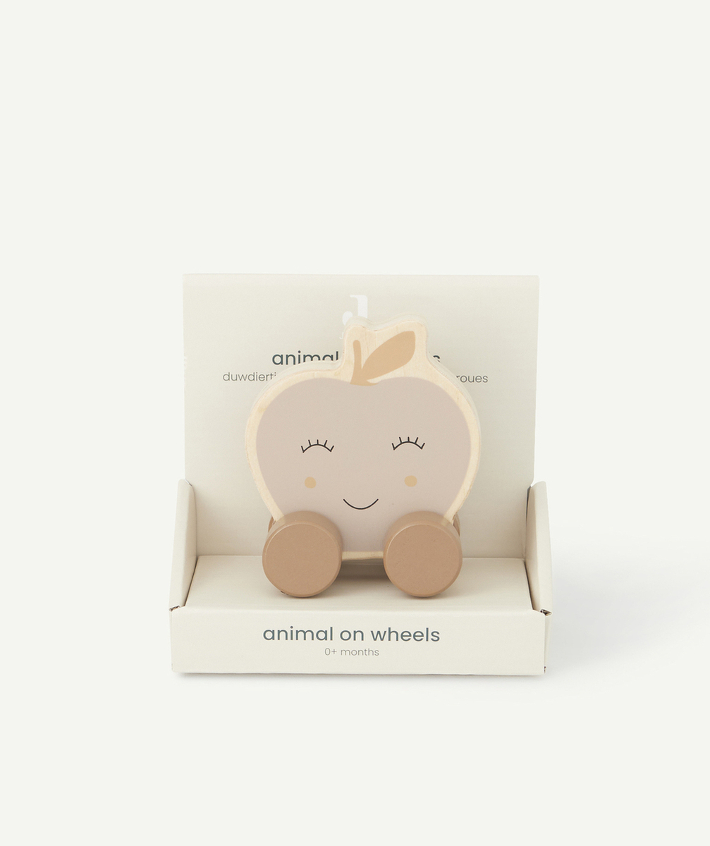 JOLLEINJOUET POMME SUR ROULETTE EN BOIS