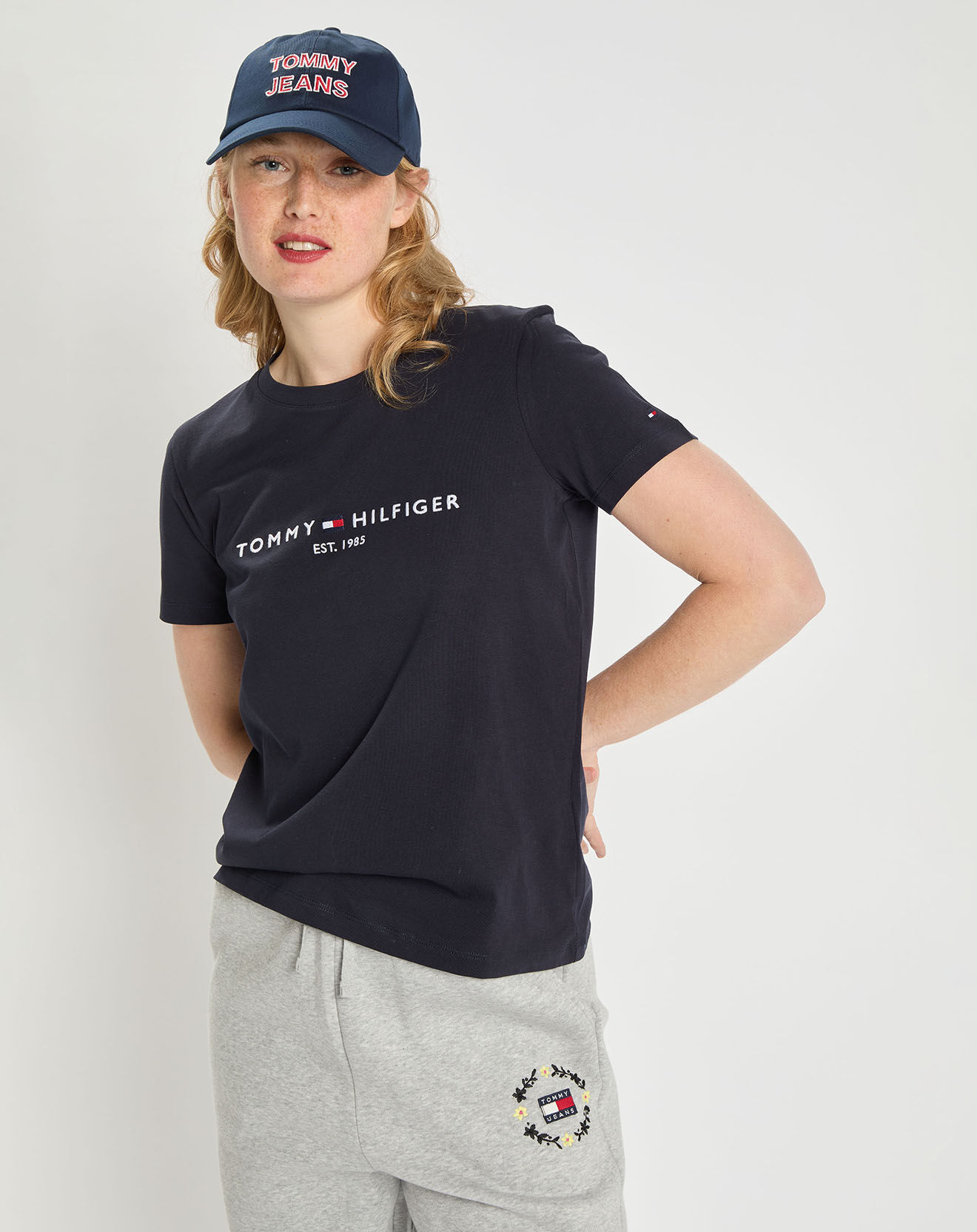 Tommy Hilfiger T-Shirt 100% Coton biologique Regular bleu marine
