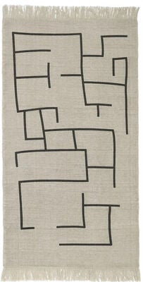 Kids Concept Geometrisk Gulvteppe 90x130, Grått