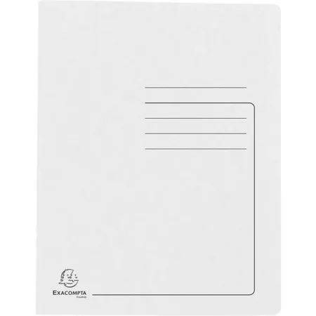 Exacompta Schnellhefter Colorspan bedruckt, 24 x 32 cm, für DIN A4, bis zu 350 Blatt, weiß