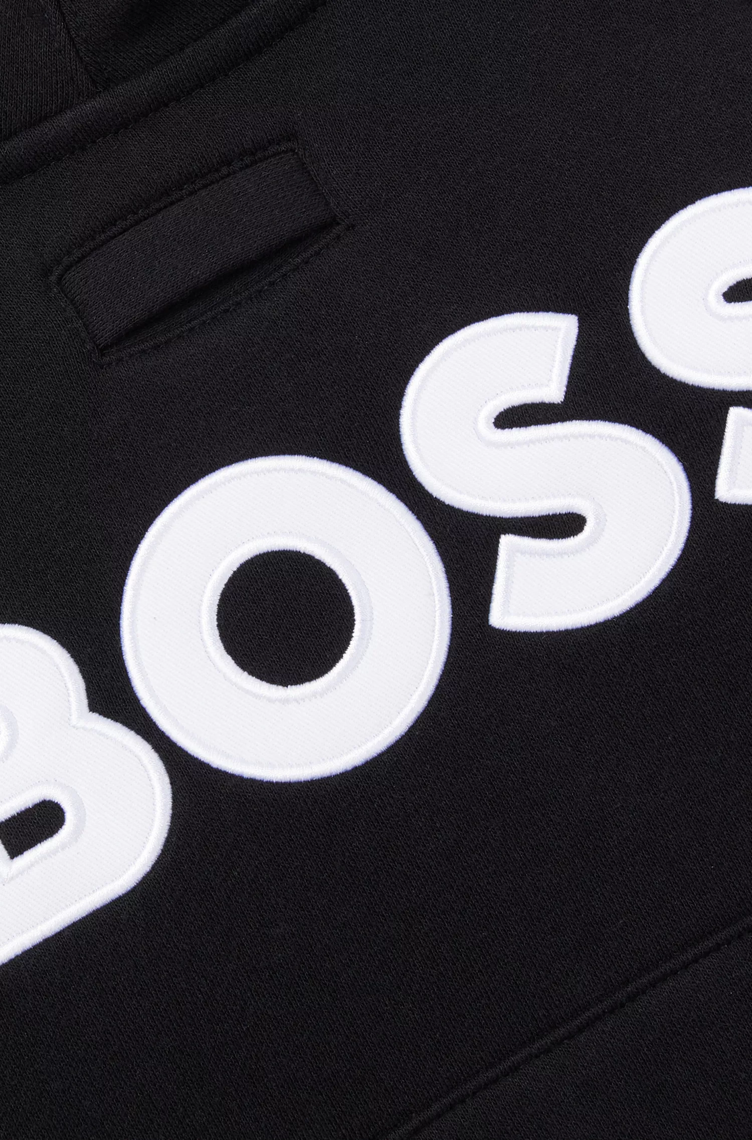 Moletom com capuz BOSS Black-Dog em mistura de algodão com logotipo contrastante.