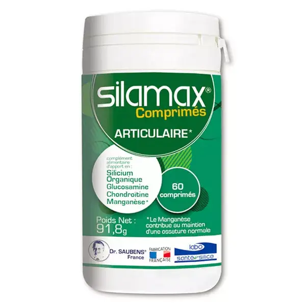 Comprimidos de sílica Silamax 60 para a saúde