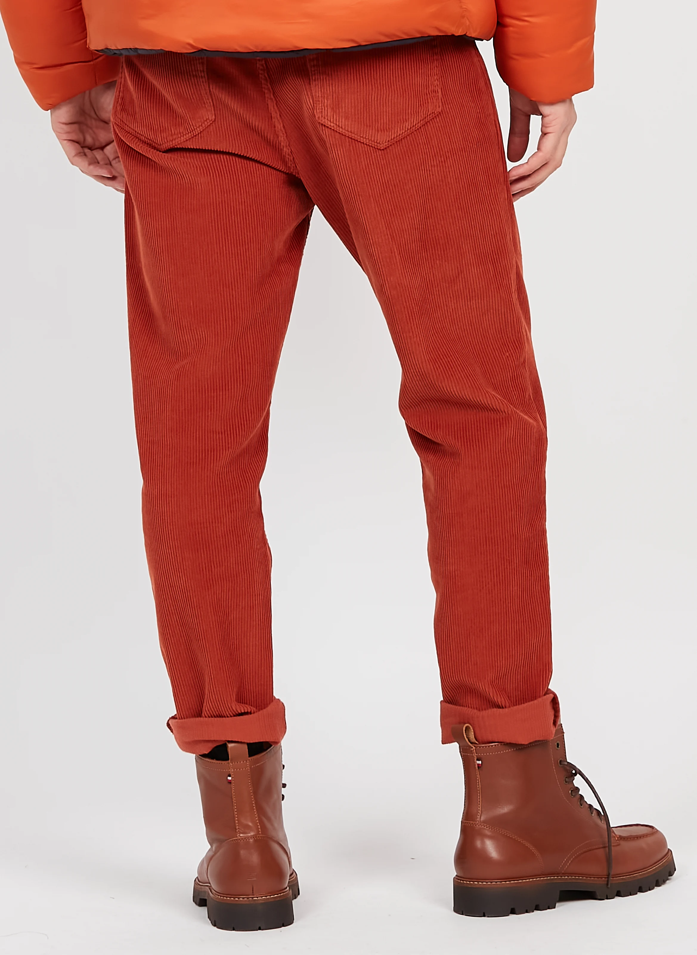 JACQUOT - Pantalon en coton côtelé | Orange