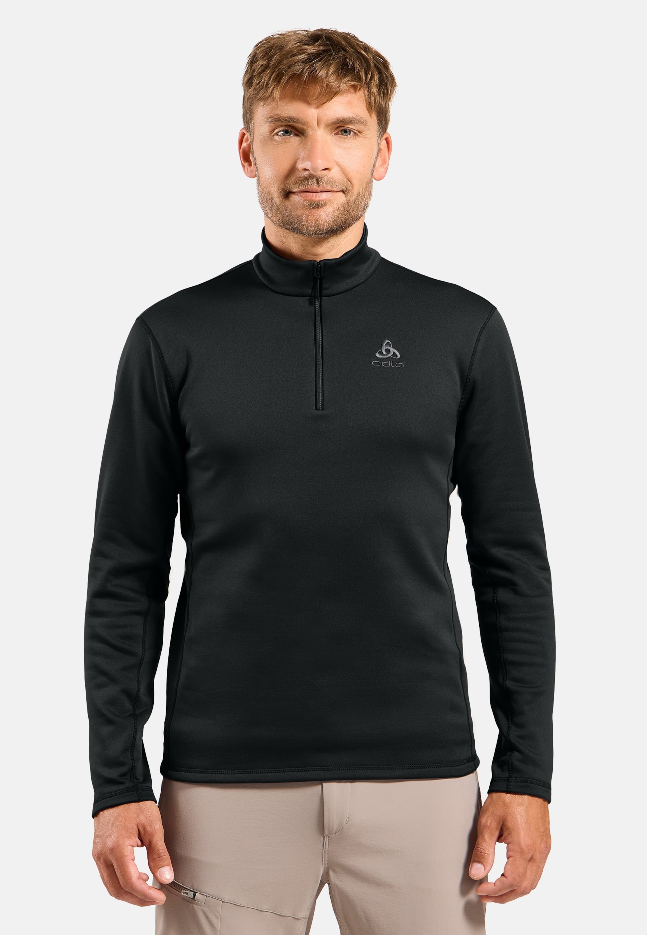 Berra Mid Layer mit Halbreissverschluss in black