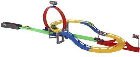 Koopman - Racewagenset - 24 Delen - Inclusief Launcher en 2 Metalen Auto's