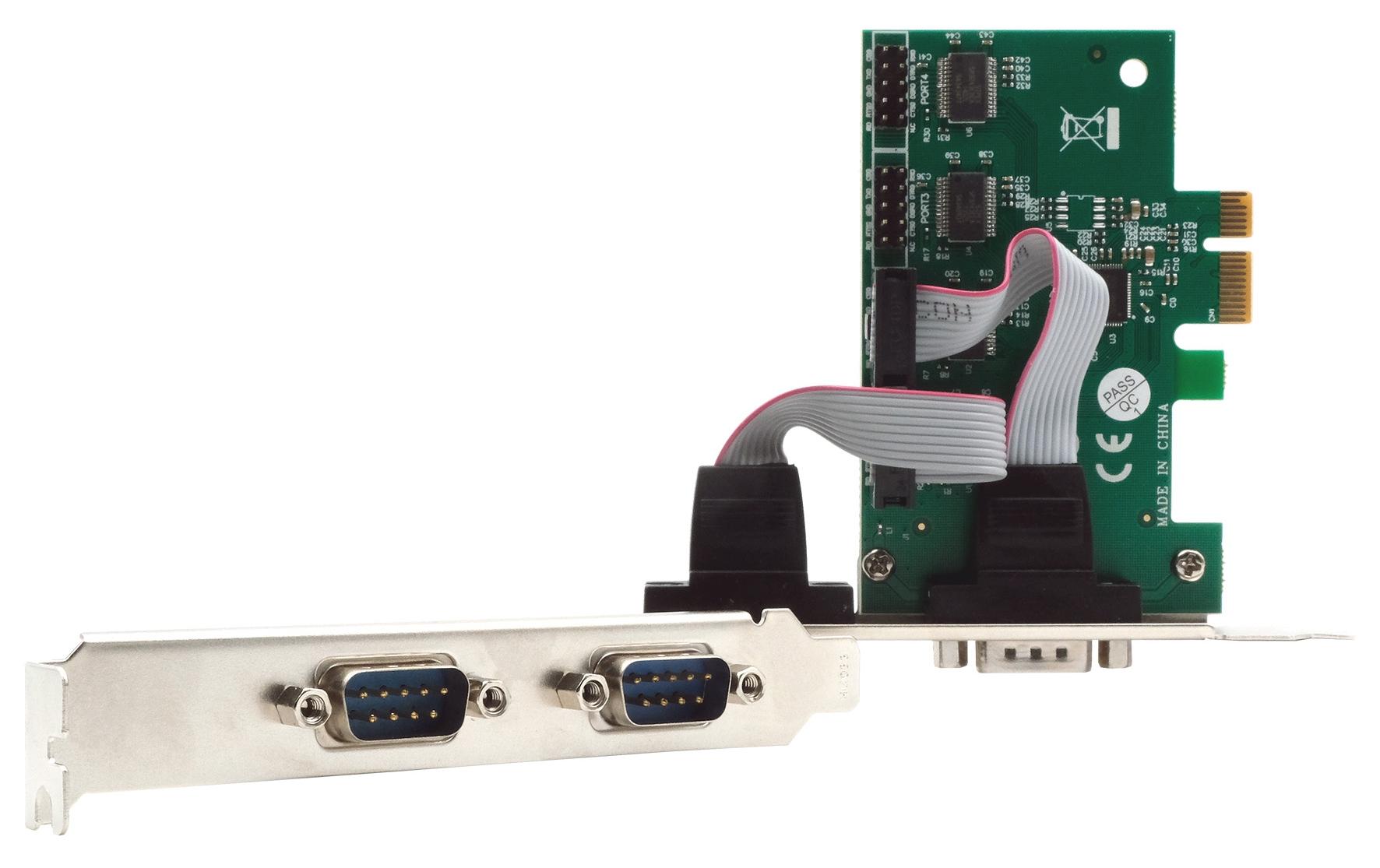 PCI-Express-Karte EX-46014PCIe-Karte mit 4 seriellen RS-232-Anschlüssen
