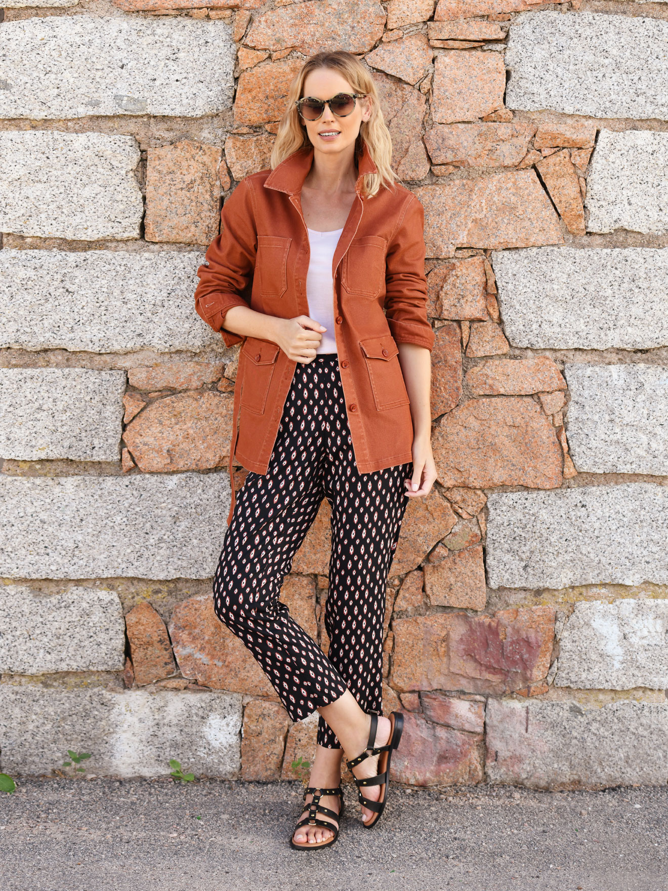 Veste saharienne en coton