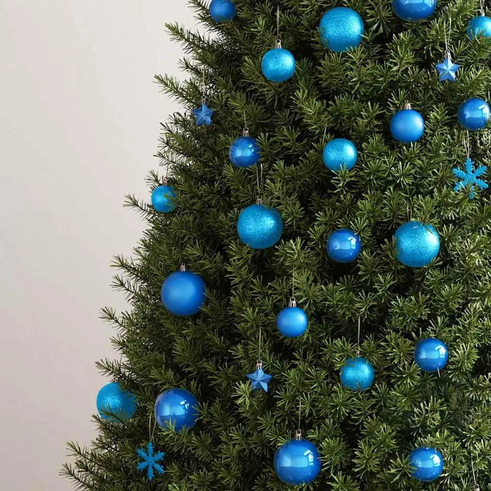 vidaXL - Kerstballenset - Blauw - Polystyreen