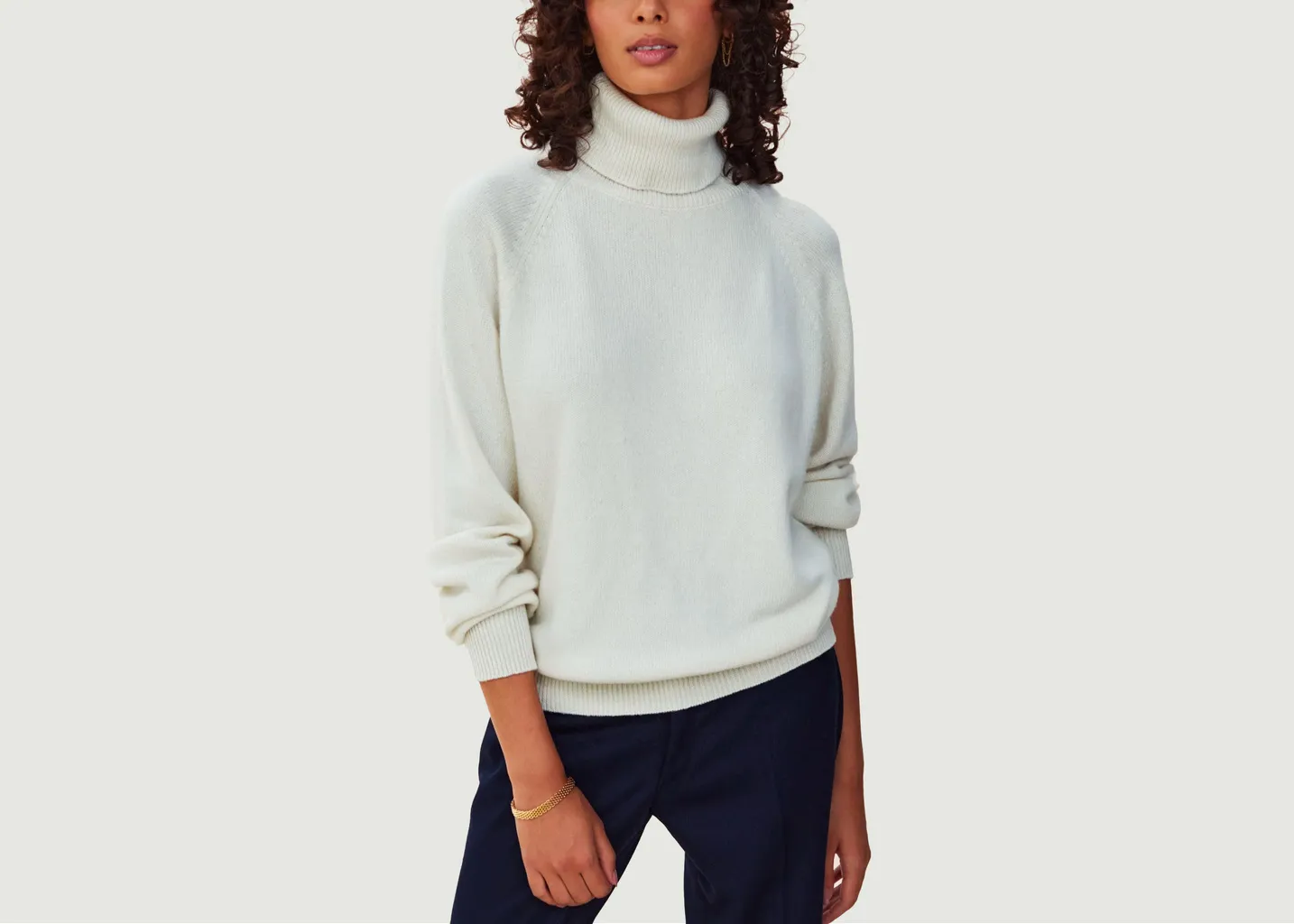 Col Roulé En Cachemire Tricot